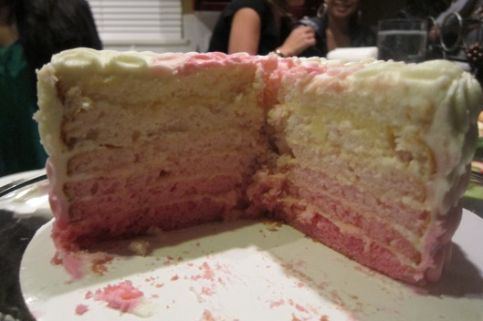 Pink Ombre Petal Cake